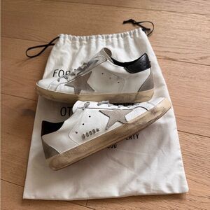 GOLDEN GOOSE Superstar Mixed Leather Sneakers Size 36